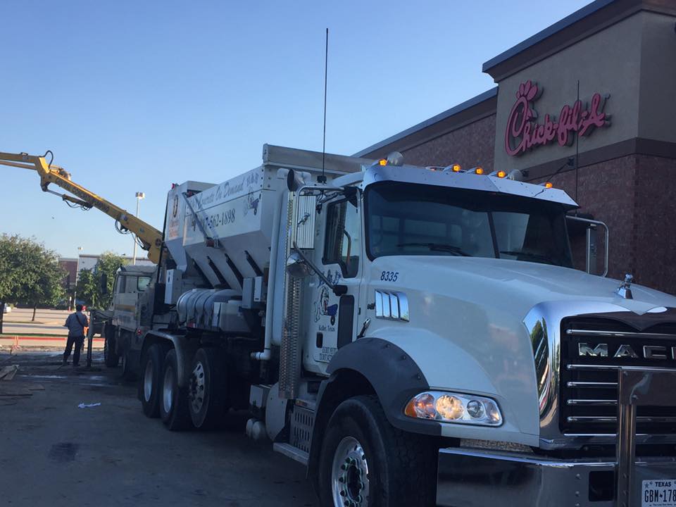 White Concrete Mixer Truck — Fort Worth, TX — H & H Concrete On Demand