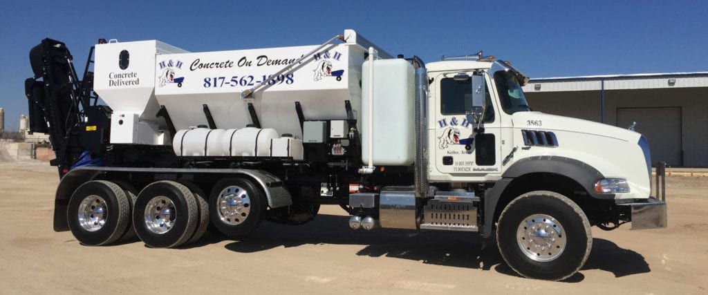White Business Truck — Fort Worth, TX — H & H Concrete On Demand