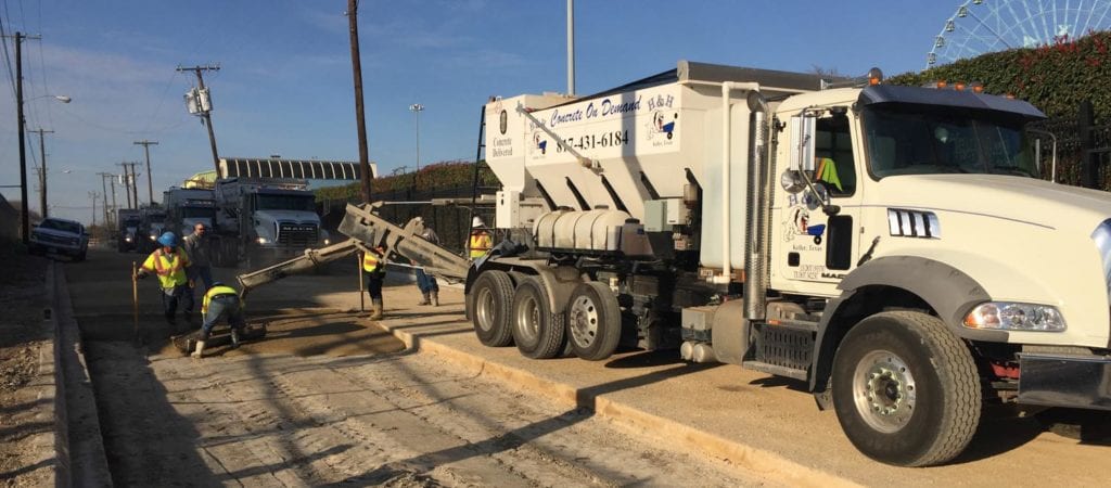 Roadway Under Construction — Fort Worth, TX — H & H Concrete On Demand