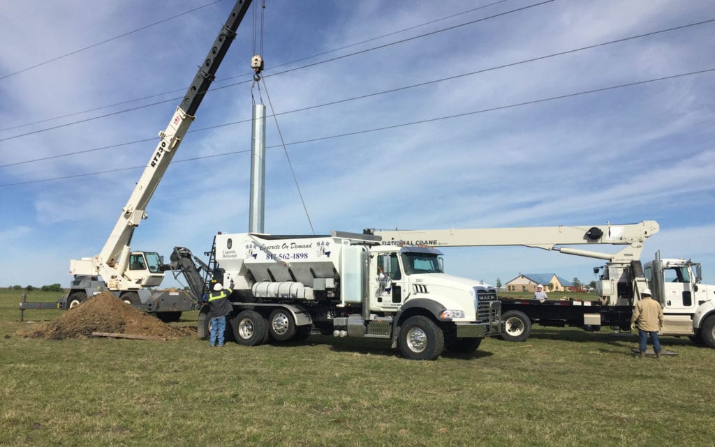 White Trucks With Workers — Fort Worth, TX — H & H Concrete On Demand