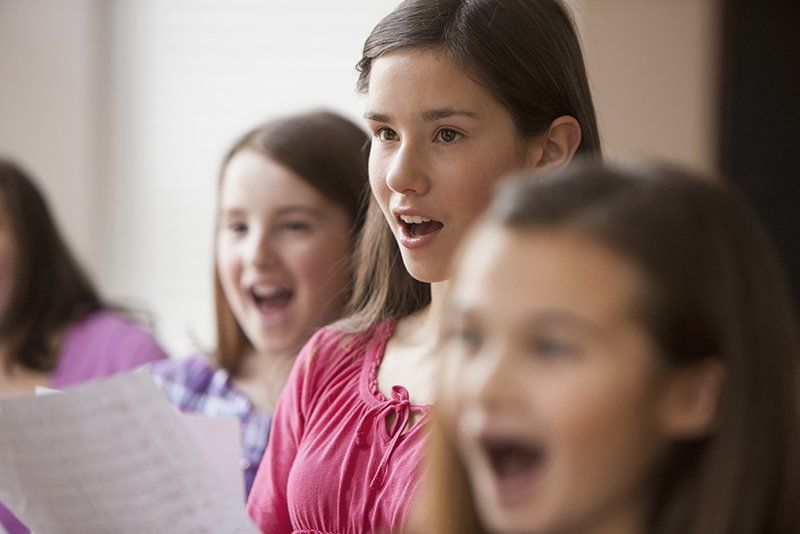 Children singing