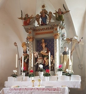 St. Martin Kirche Altar Mals im Vinschgau Greilhof