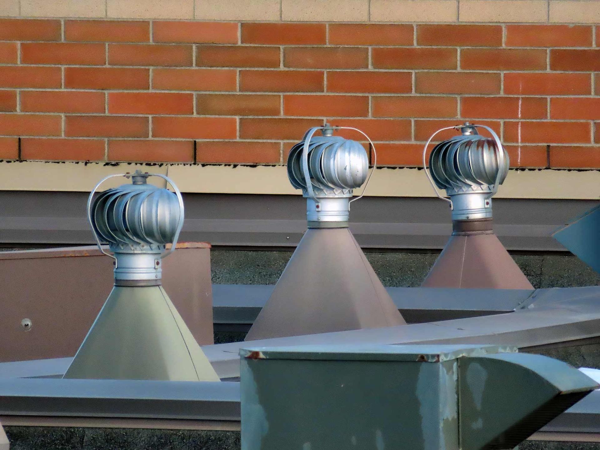 Several Air Flow Galvanized Steel Externally Braced Roof Turbine Vent — Ottawa, Ontario — Rainbow Roofing & Renovations