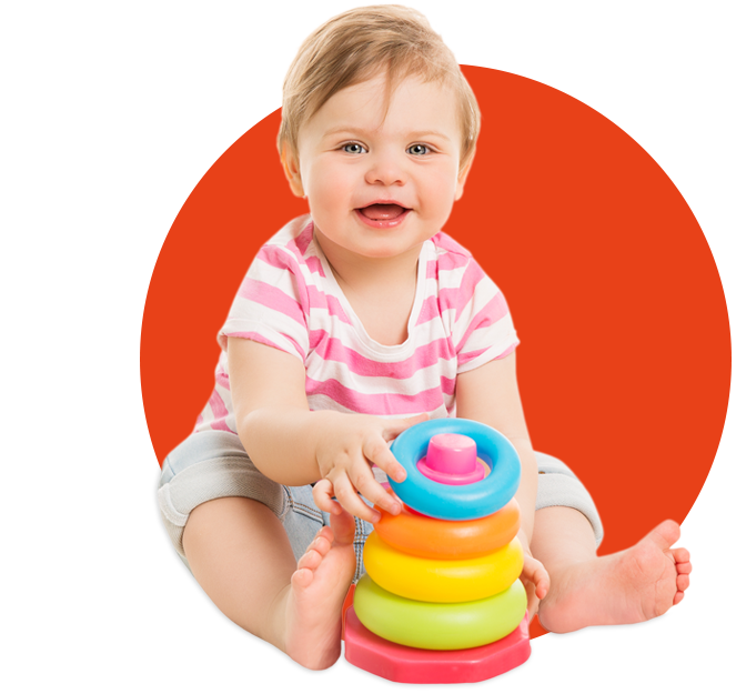 Happy Baby Playing — Bridgeport, CT — Donna's Little Doves Inc.