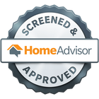 HomeAdvisor Screen& Approved Logo
