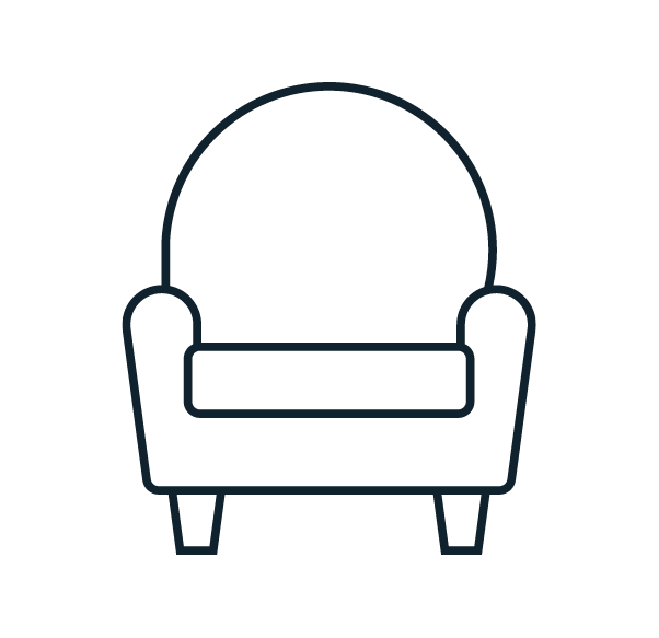 Outline of living room chair