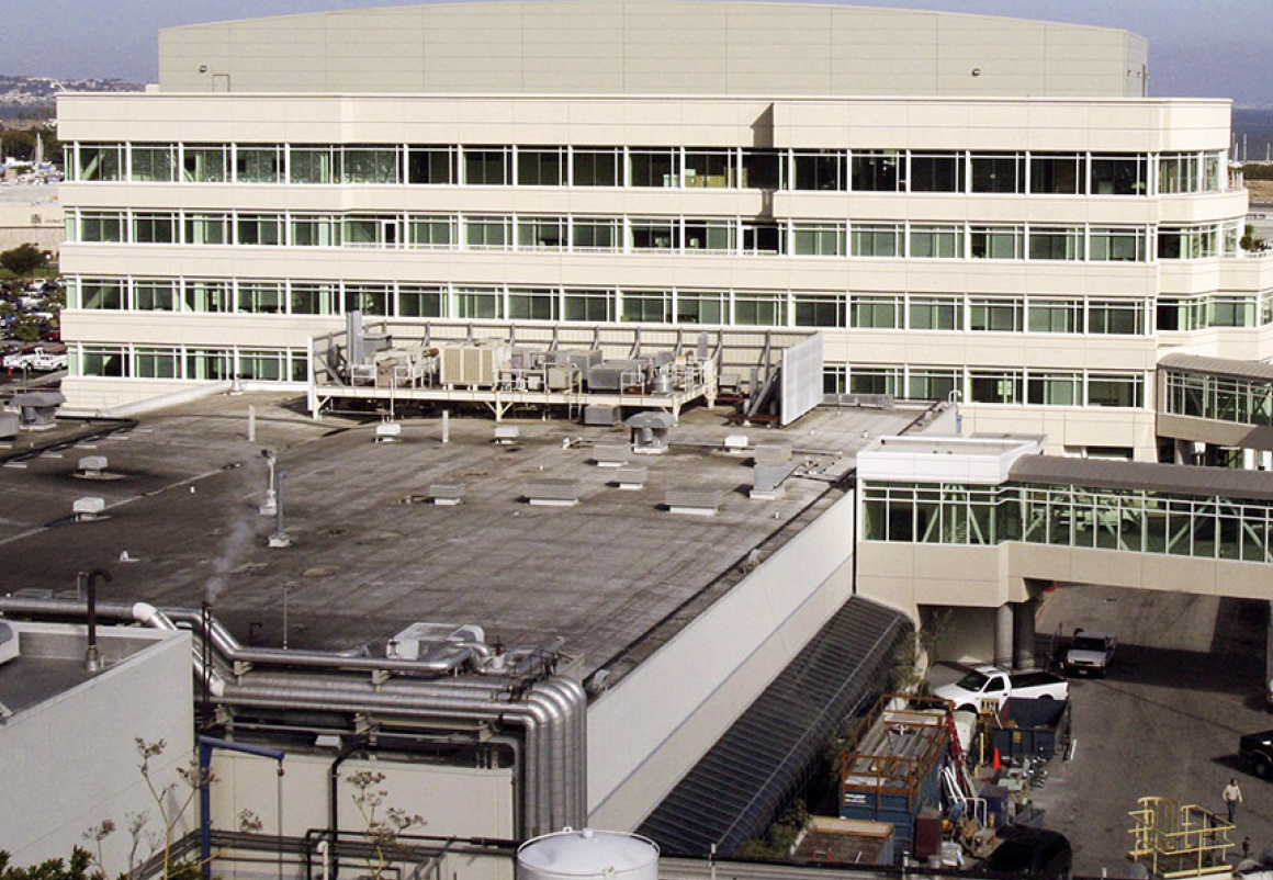 Top of building image, from Genentech Campus Plan 2019 PDF.