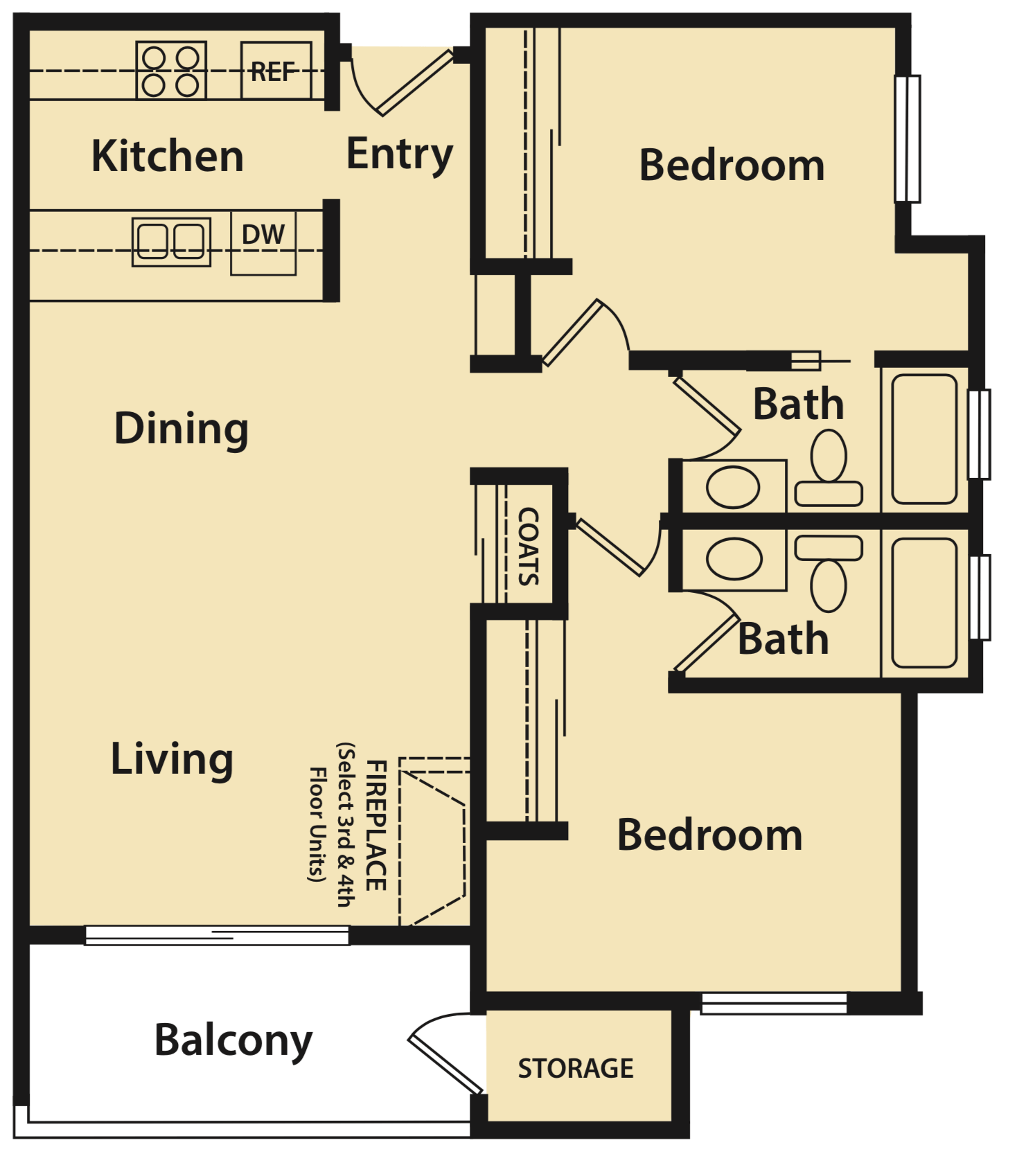 Plan E | Woodside Apartments