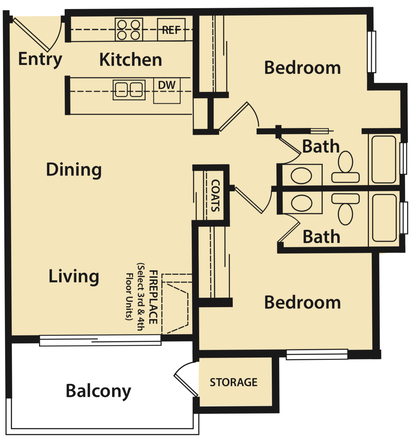 Plan F | Woodside Apartments