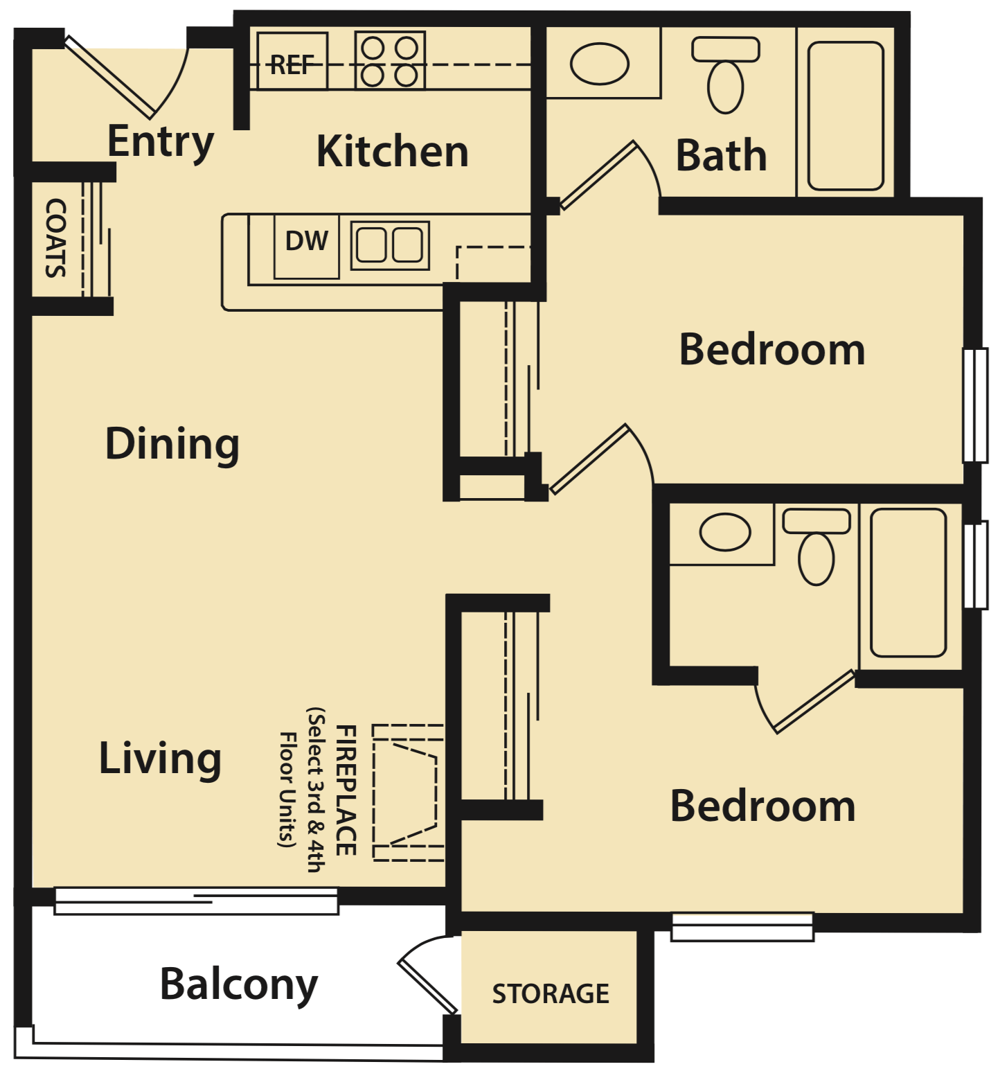 Plan J | Woodside Apartments