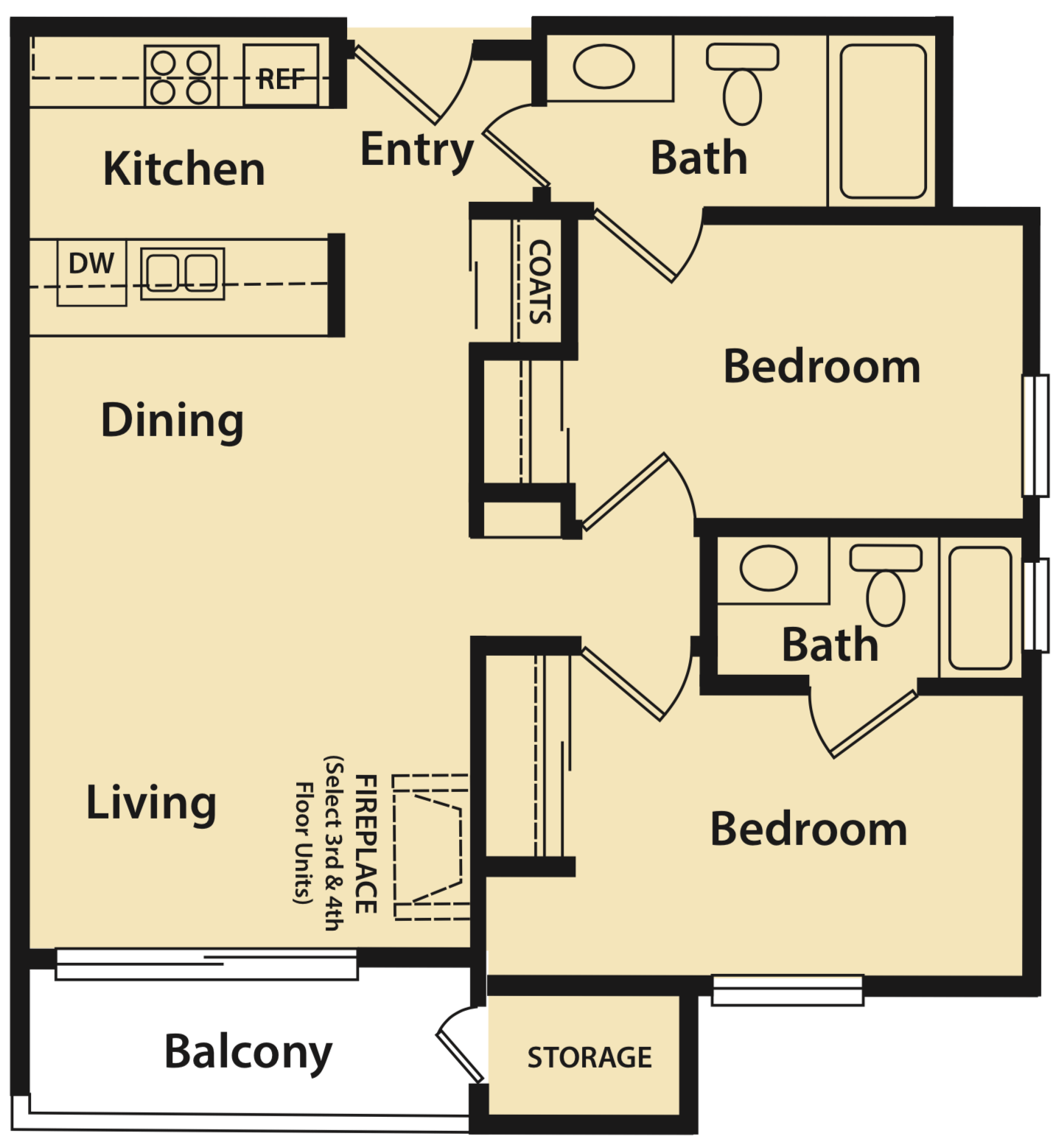 Plan K | Woodside Apartments