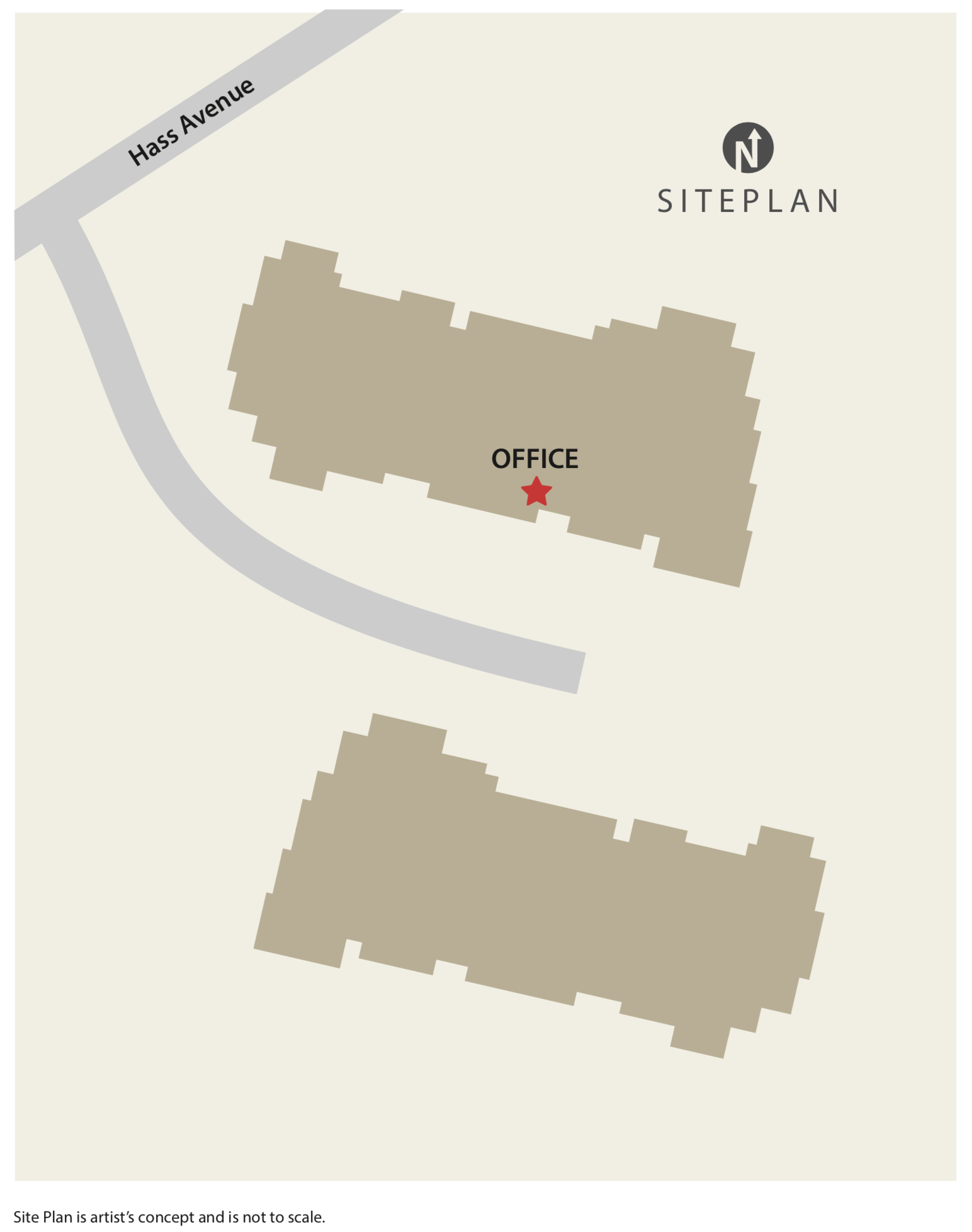 Site plan for Woodside Apartments