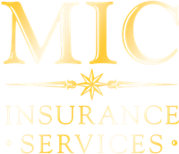 MIC Insurance Services logo with gold letters and a starburst design.