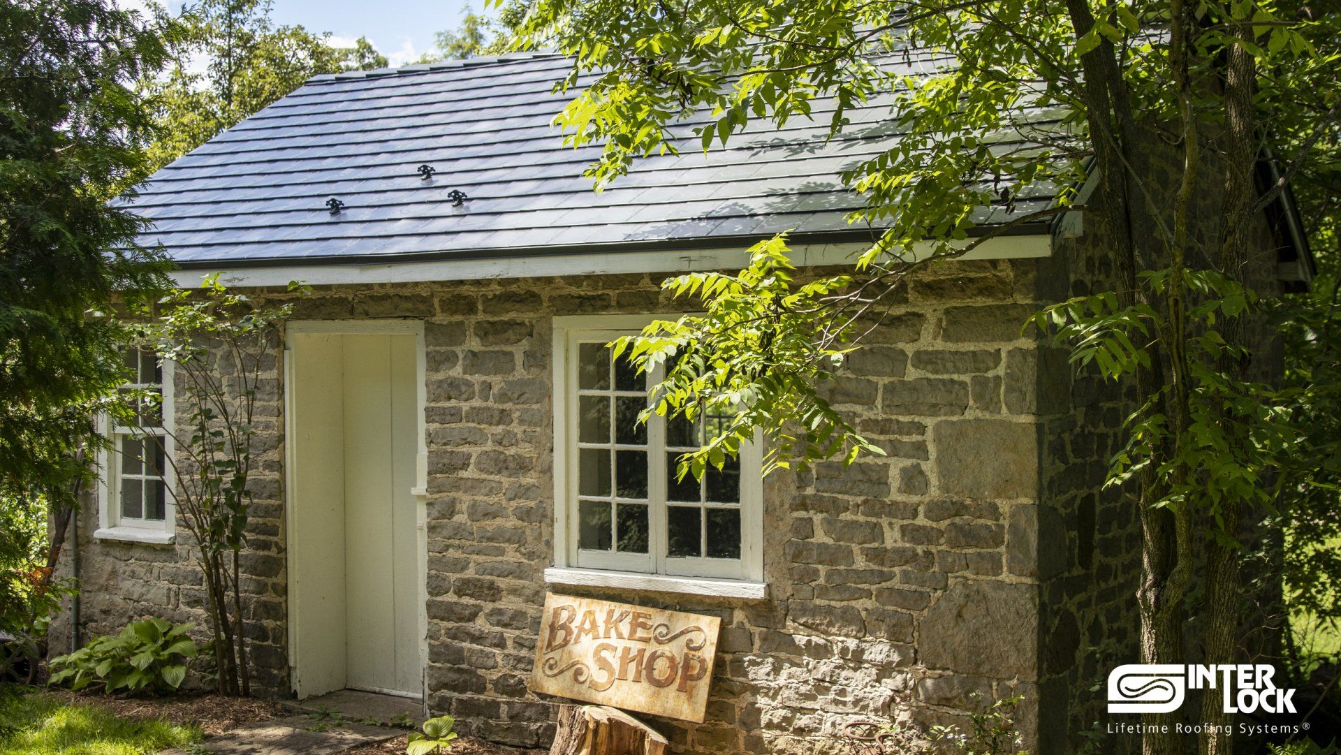 Cambridge, ON N3H 4R8 — Deep Charcoal Interlock® Metal Slate Roofing System