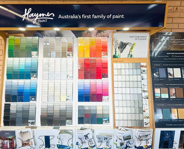 A Display of Paint Samples in A Store — Taree Paint Centre in Taree, NSW