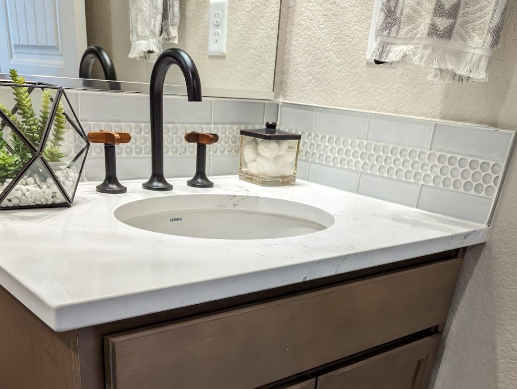 Silestone Ethereal Haze Quartz Countertops by Cosentino Bath