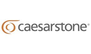 The caesarstone logo is on a white background