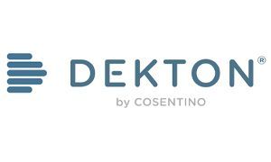 The dekton by cosentino logo is on a white background