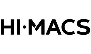 A black and white logo for hi macs on a white background