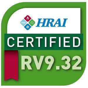 A certified rv9.32 logo with a red ribbon