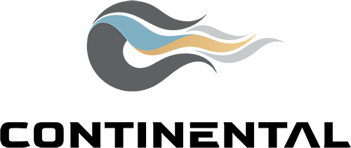 The continental logo has a wave in the middle of it.
