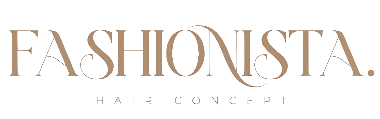 Un logotipo para una peluquería llamada fashionista.