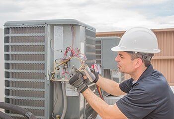 Technician and Capacitor — HVAC in Rancho Cordova, CA