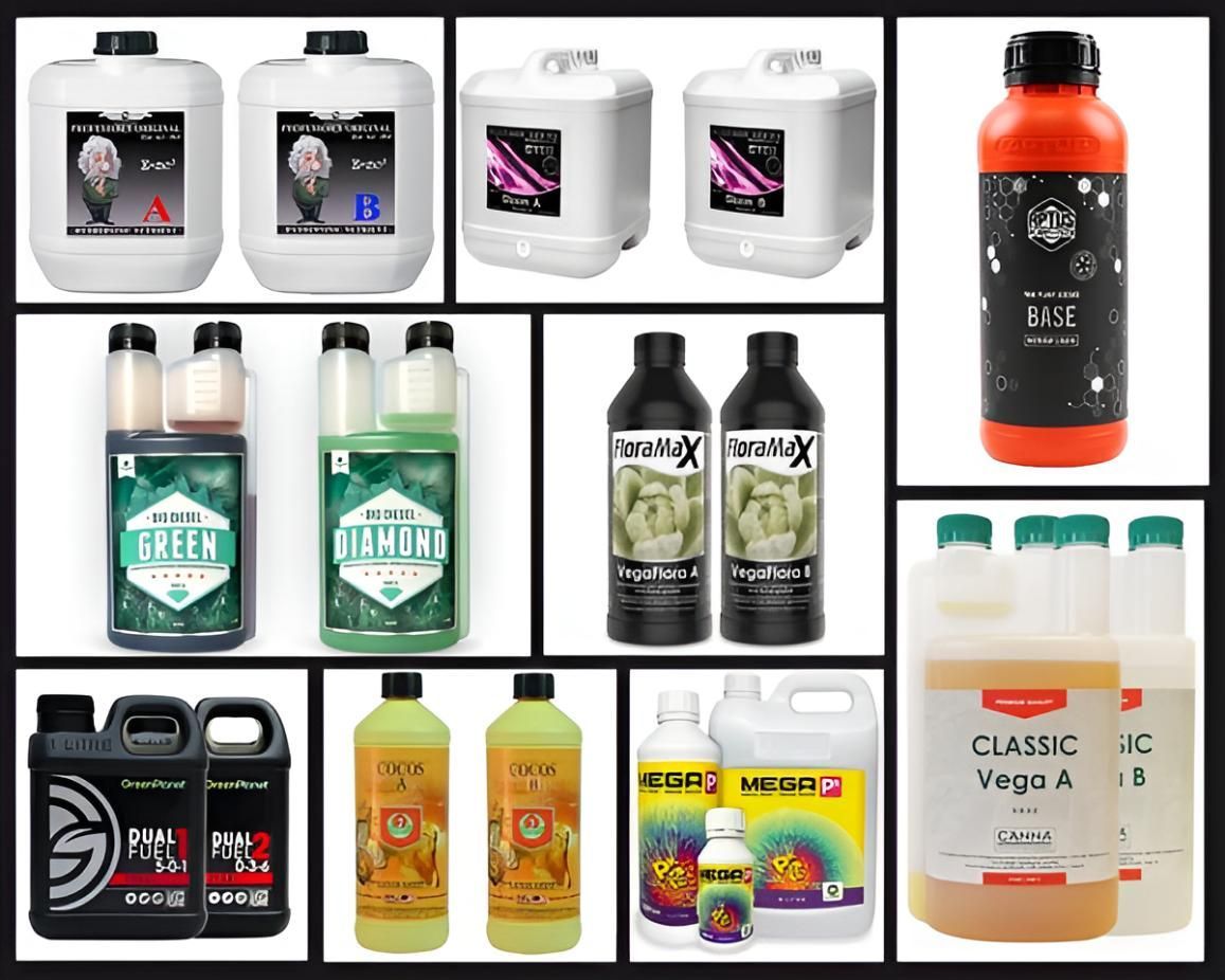 There Are Many Different Types Of Fertilizers In This Collage — Wide Bay Hydroponics In Saint Helens, QLD