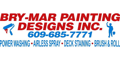 Bry-Mar Painting Designs Inc. logo with phone number and services listed in red and blue.