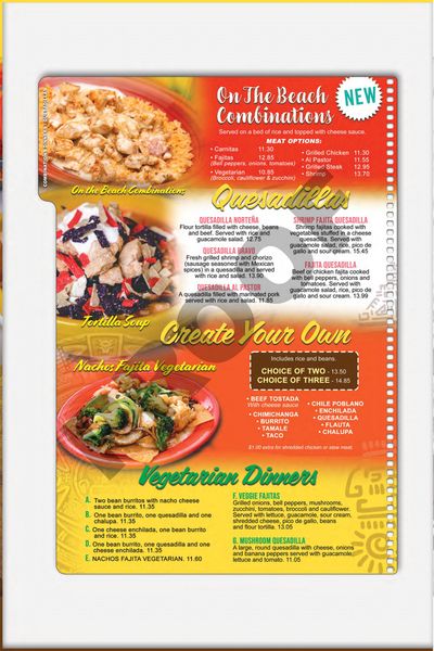 Current menu - Los Bravos Mexican Restaurant