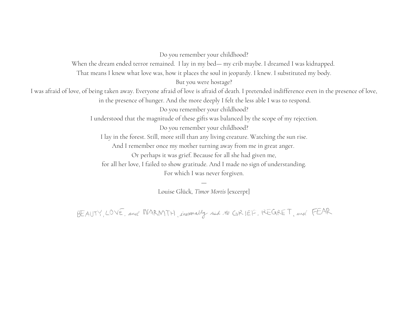 Excerpt from the poem 