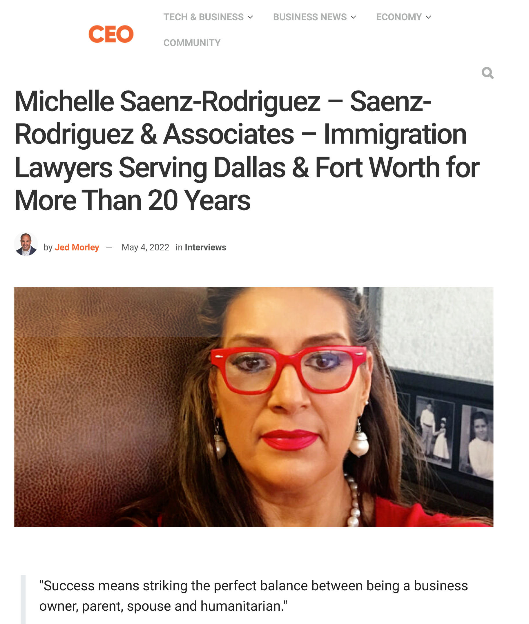 Michelle Saenz-Rodriguez – Saenz-Rodriguez & Associates – Immigration Lawyers Serving Dallas & Fort Worth for More Than 20 Years