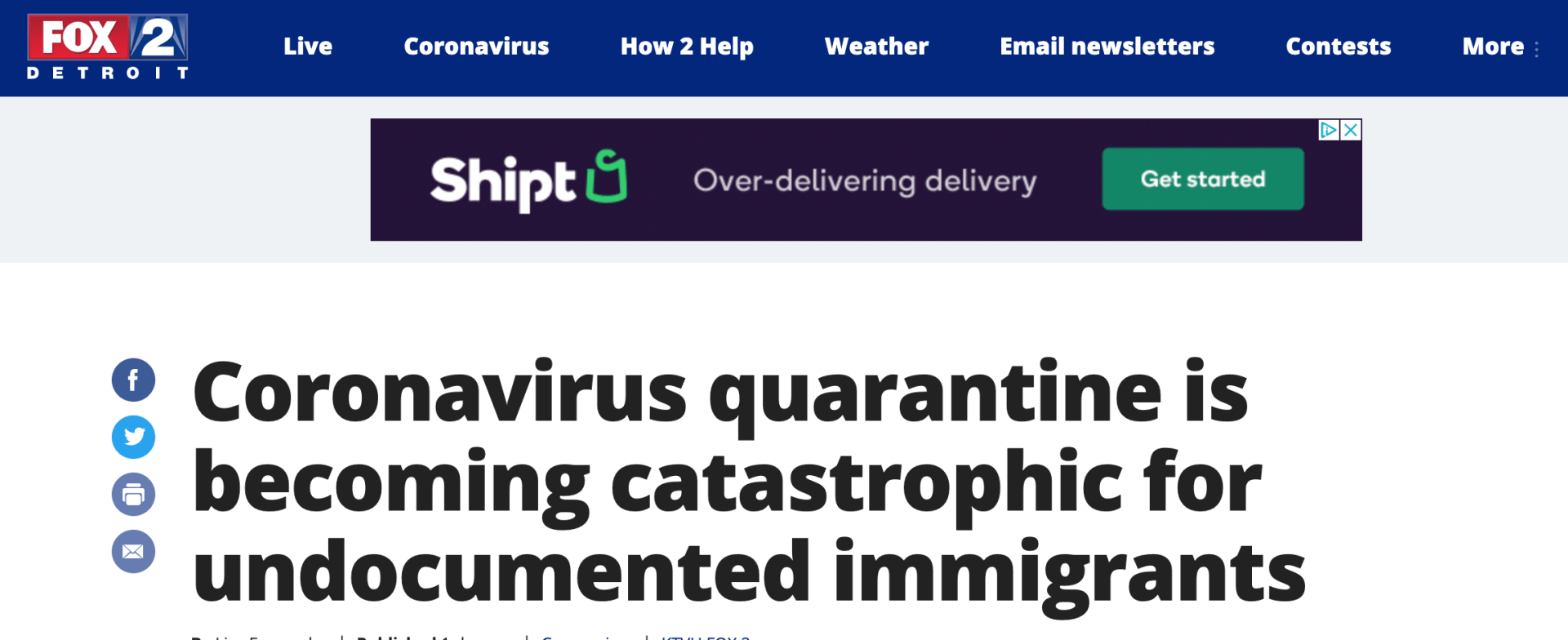 Quarantine Related Headline
