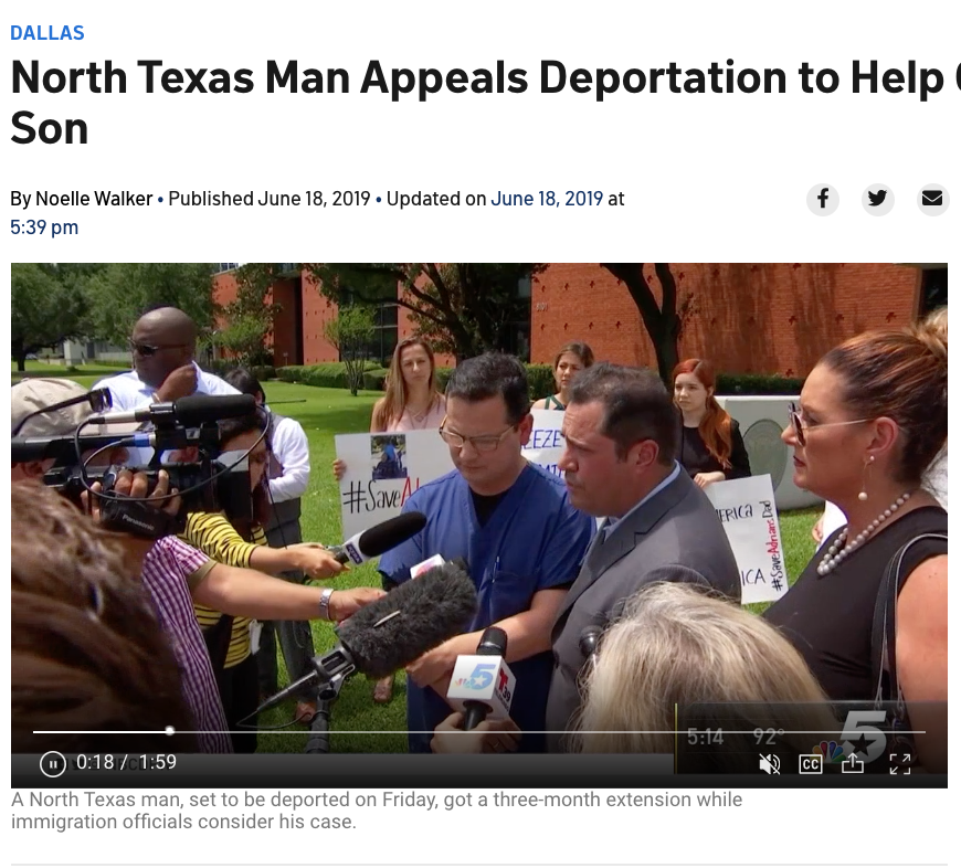 North Texas Man Appeals Deportation to Help Disabled Son