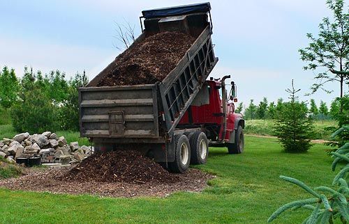 Mulch and compost delivered in bulk quanitites