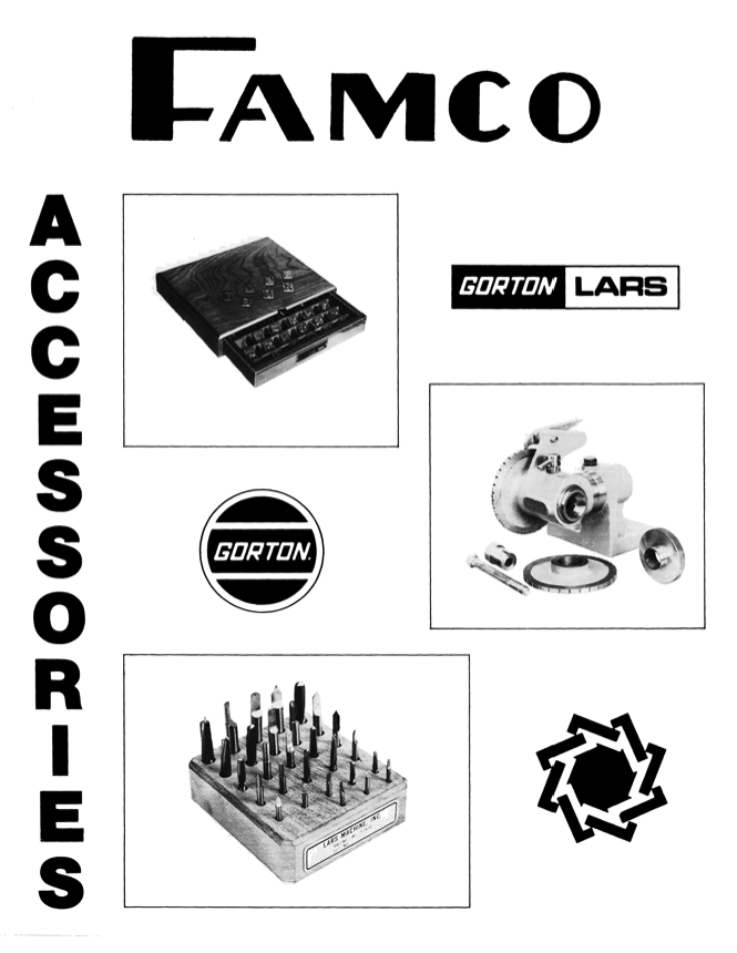 a black and white poster for famco accessories