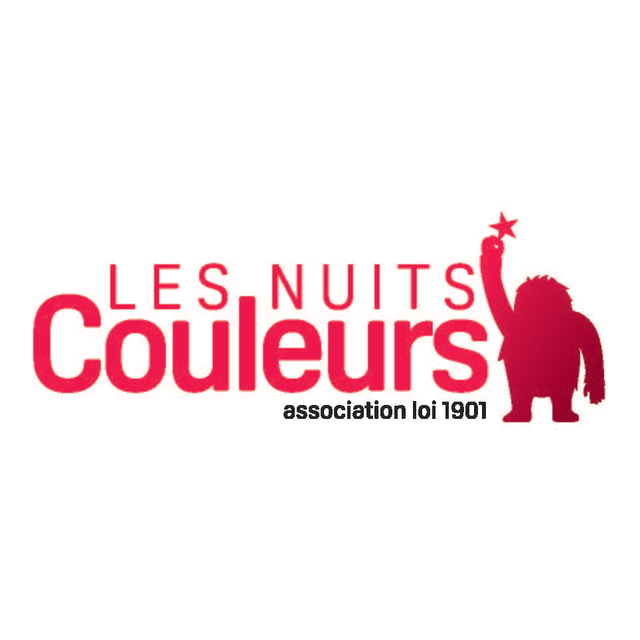 A logo for les nuits couleurs association loi 1901