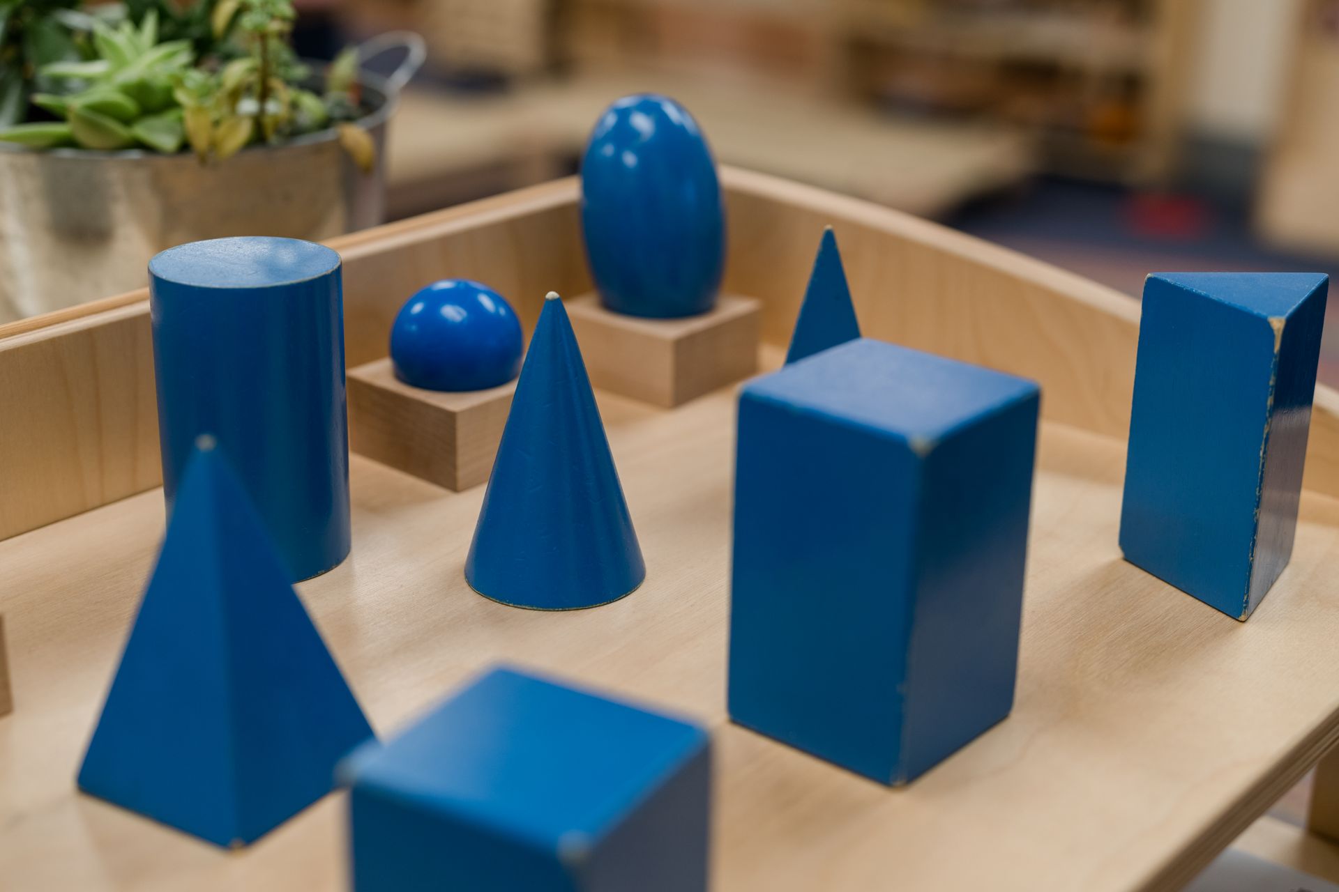 Montessori geometric solids.