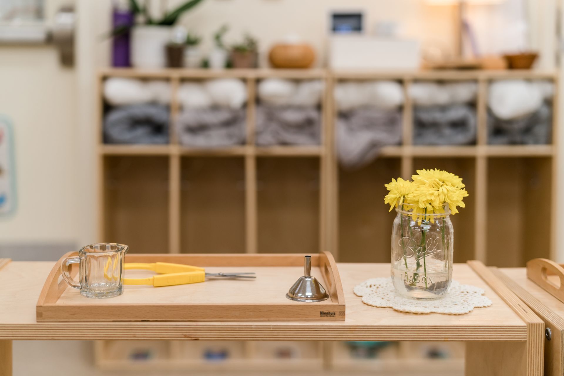 Montessori flower arrangement.