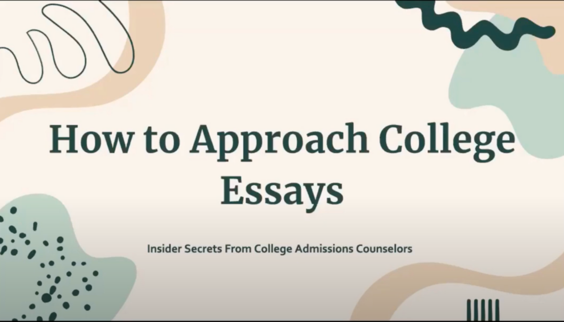 How to Write a College Essay