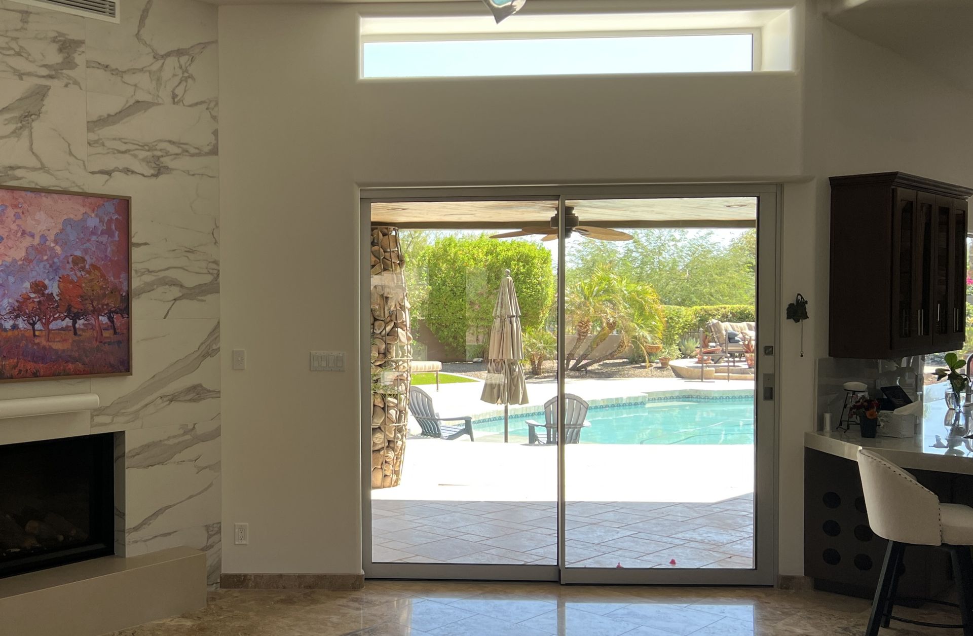 enlarge patio doors to bring the outside in