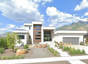 This beautiful contemporary home in Sandy Utah is the second home Greg has designed for this successful couple.  This work-hard play-hard duo  
commissioned Greg a few years back to design and build their vacation home in Scottsdale.  We were honored to be asked to design their new home 
in Utah on this sought after Willow Creek Country Club lot.  This 4500 sq foot home had interiors tastefully designed by the home owners with 
beautiful outdoor living on this golf course lot. 
