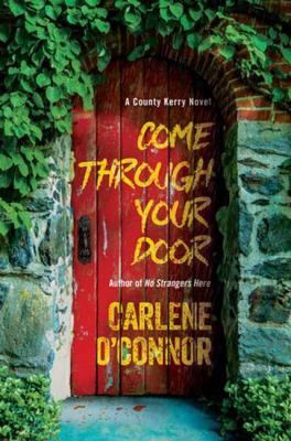 Book cover featuring a rustic red door set in a stone wall framed by green vines, with yellow text title and author name.