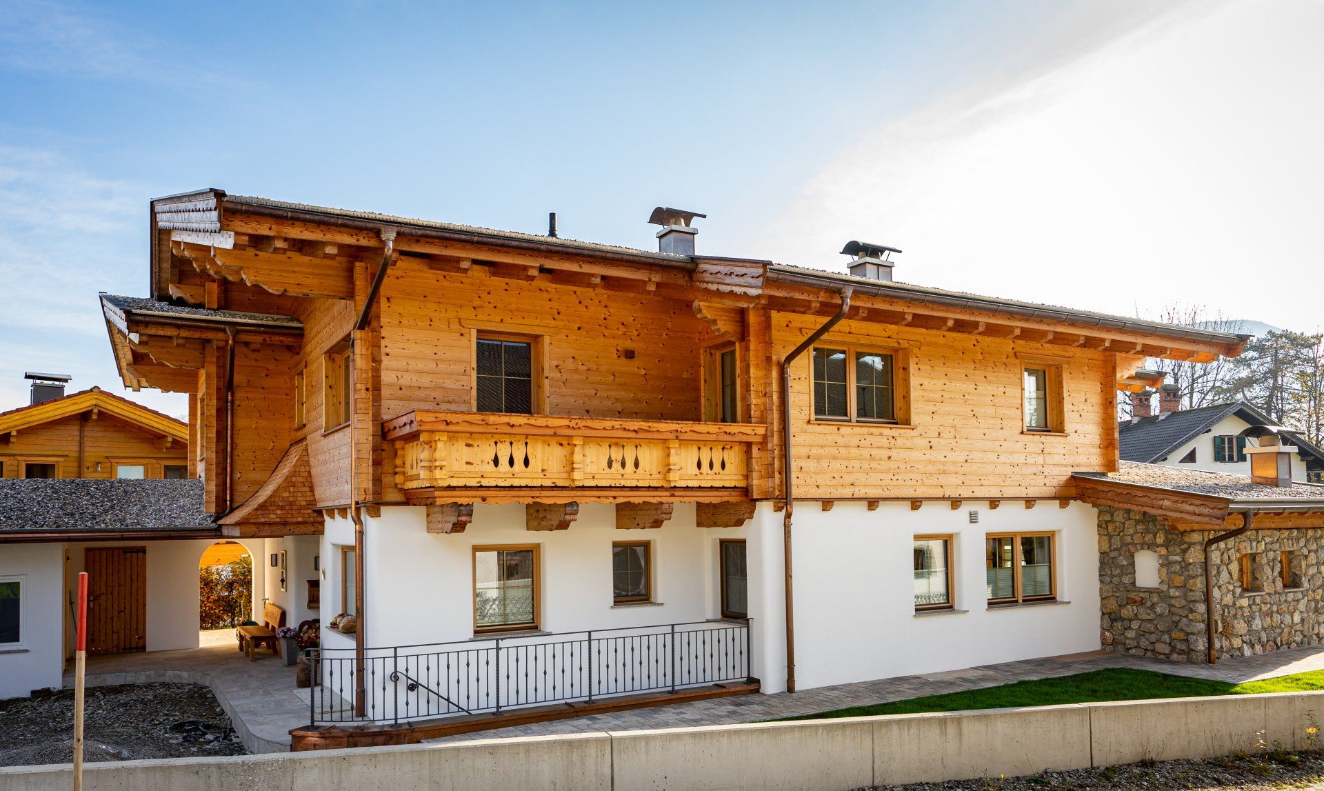 Außenfassade Holzbau