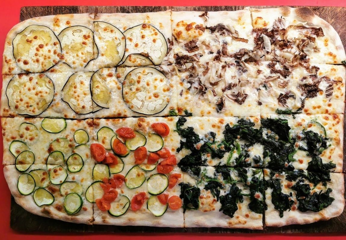 pizza a taglio con verdure