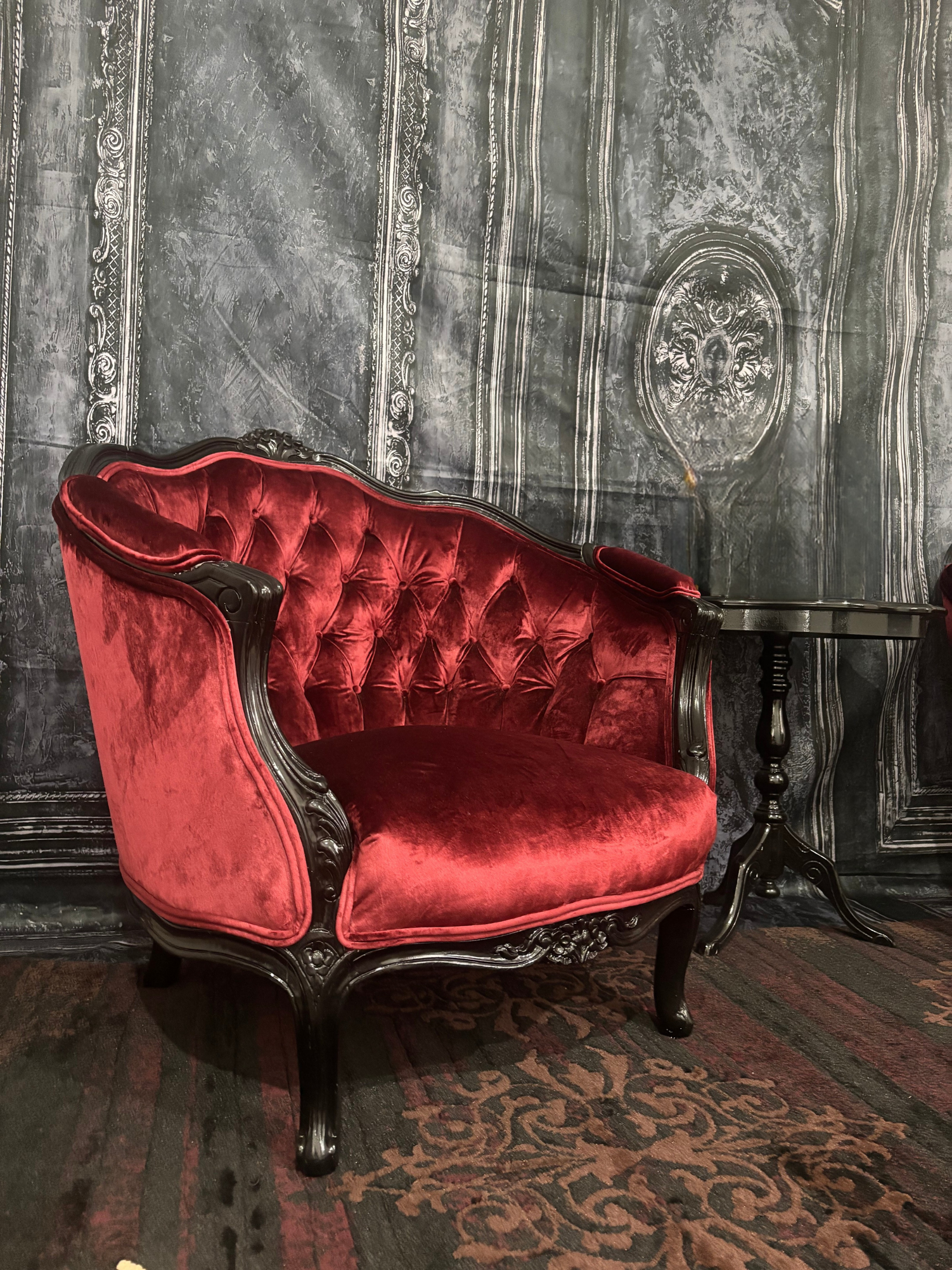 Red Burlesque Arm Chairs