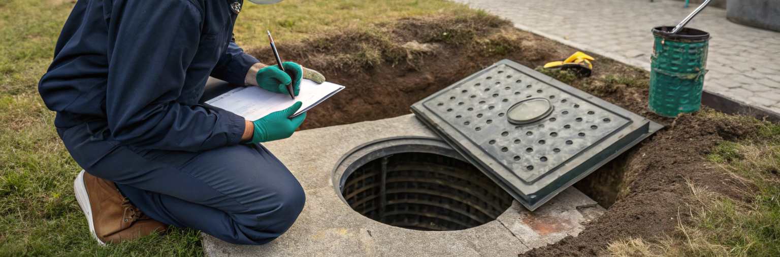 A wooden fence is sitting on top of a lush green field.