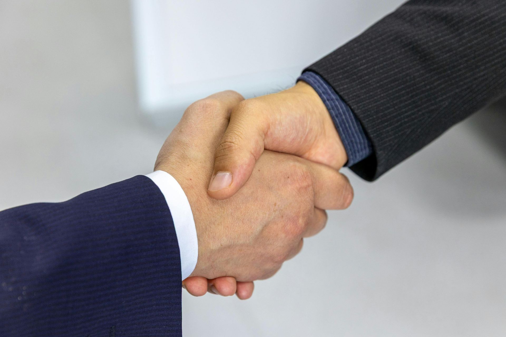 close up of a handshake