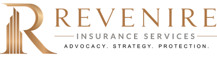 The blue-text "Revenire" logo with the grey-text "INSURANCE GROUP" underneath.