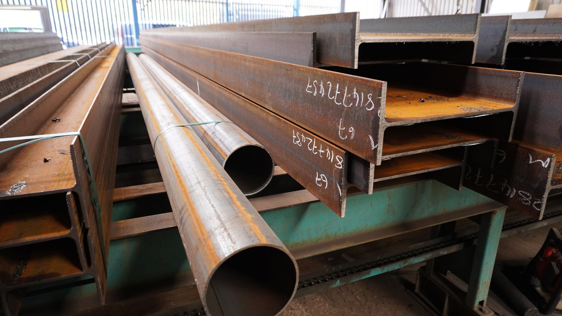 Assortment of rusty beams